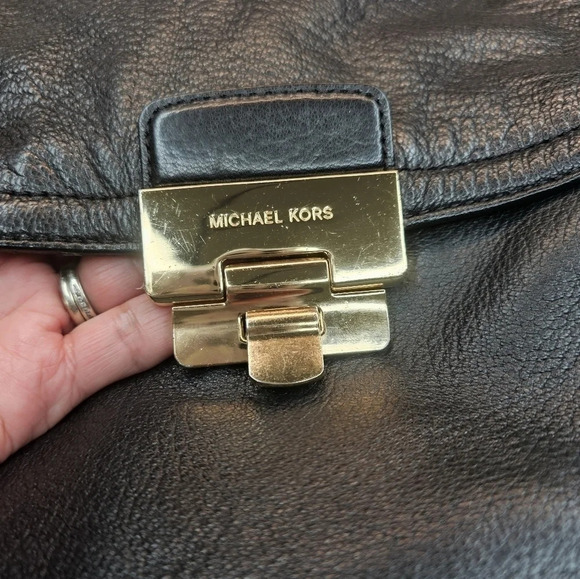 MICHAEL Kors Luggage Deneuve Satchel Leather Purse Black - Picture 4 of 16